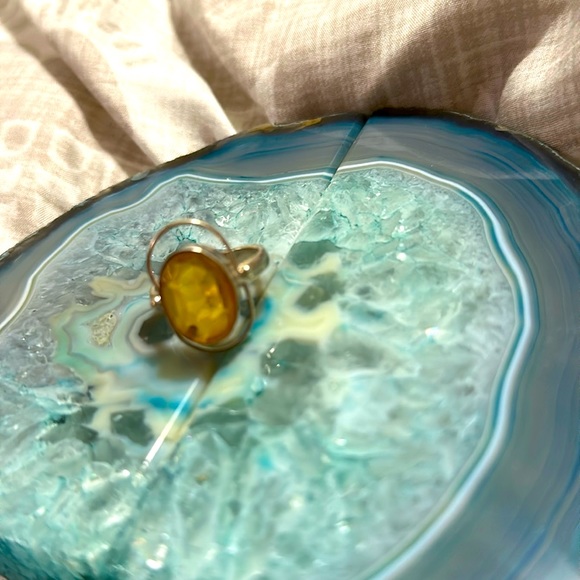 Handmade yellow citrine Sterling silver ring. - Picture 1 of 4